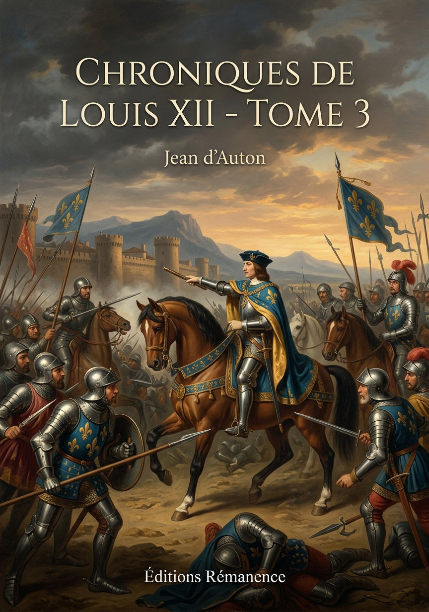 Livre Chroniques de Louis XII - Tome 3 par Jean d’Auton - Couverture - Editions Remanence