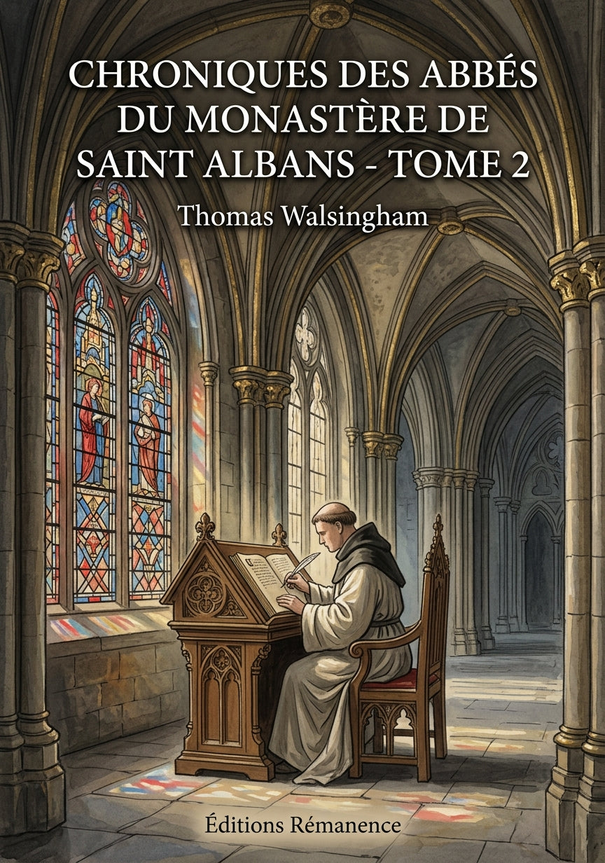 Livre Chroniques des abbés du monastère de Saint Albans - Tome 2 par Thomas Walsingham - Couverture - Editions Remanence