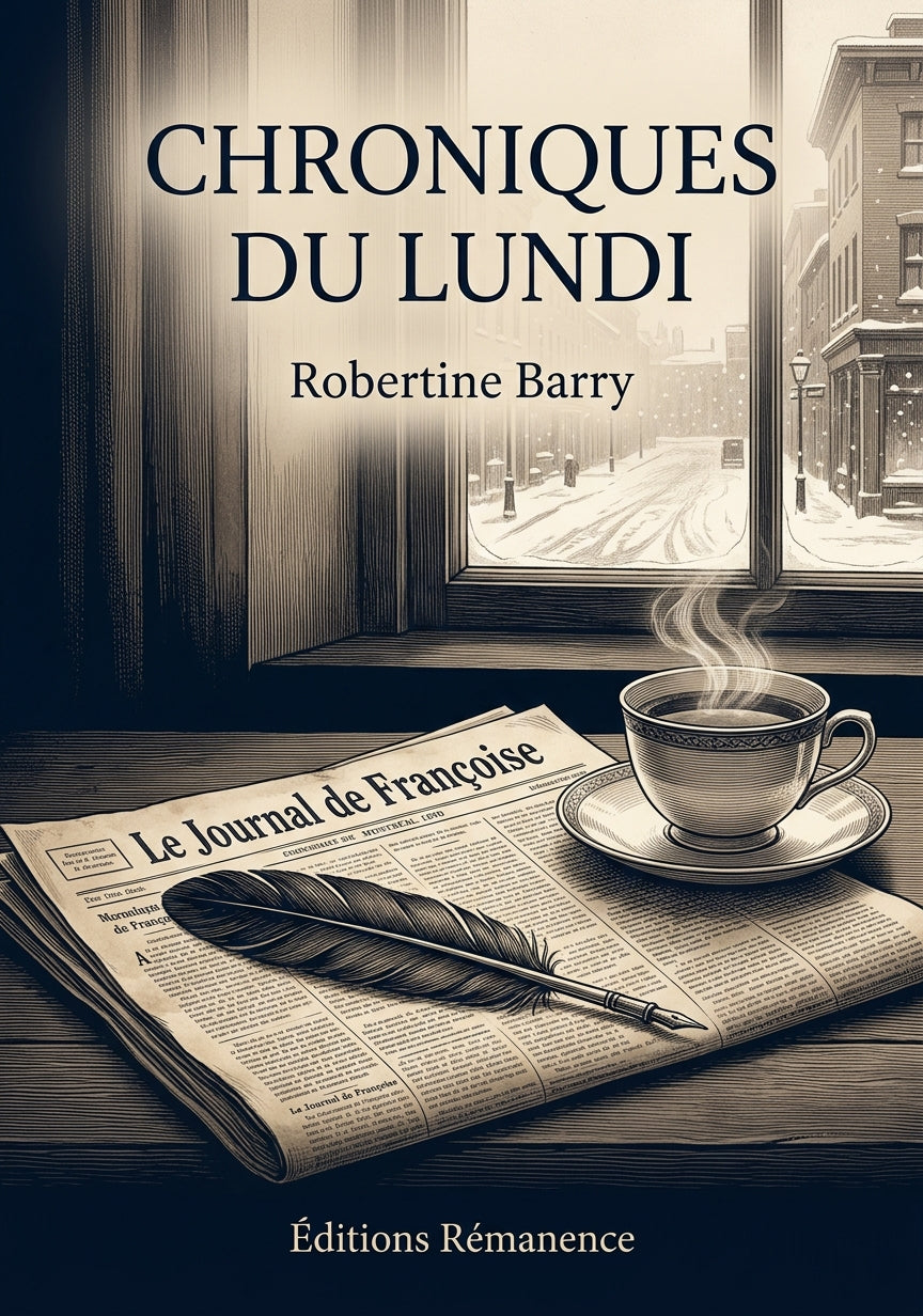 Livre Chroniques du lundi par Robertine Barry - Couverture - Editions Remanence