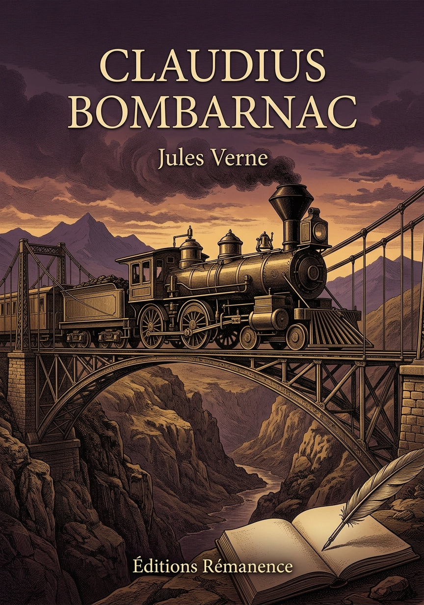 Livre Claudius Bombarnac par Jules Verne - Couverture - Editions Remanence