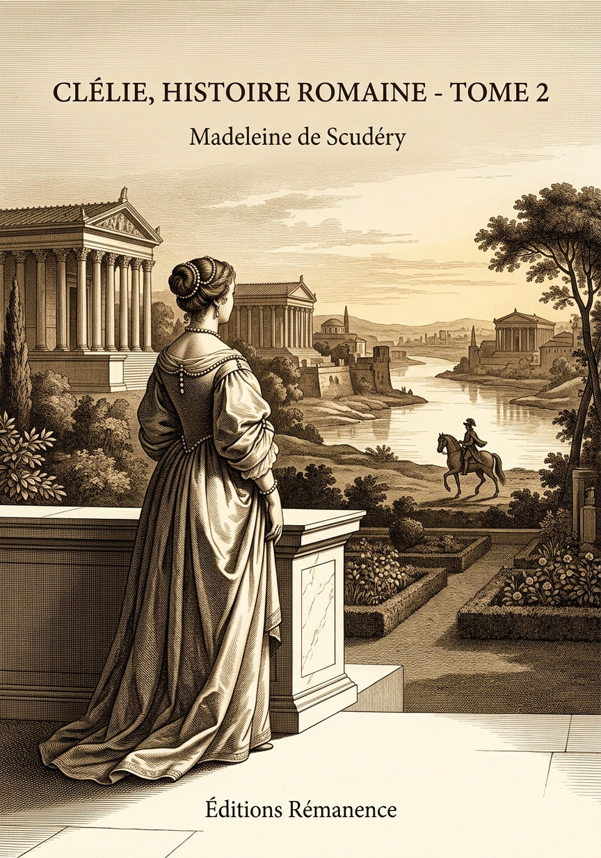 Livre Clélie, histoire romaine - Tome 2 par Madeleine de Scudéry - Couverture - Editions Remanence