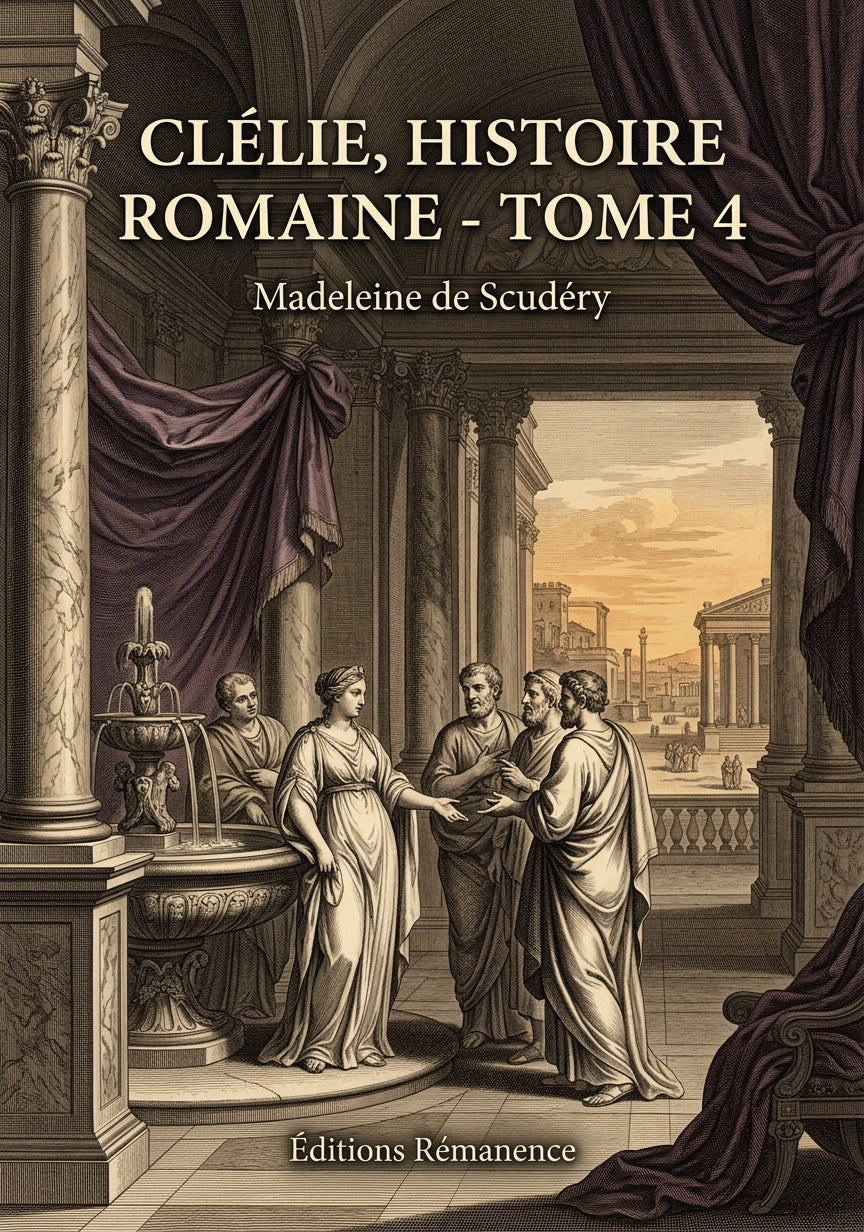 Livre Clélie, histoire romaine - Tome 4 par Madeleine de Scudéry - Couverture - Editions Remanence