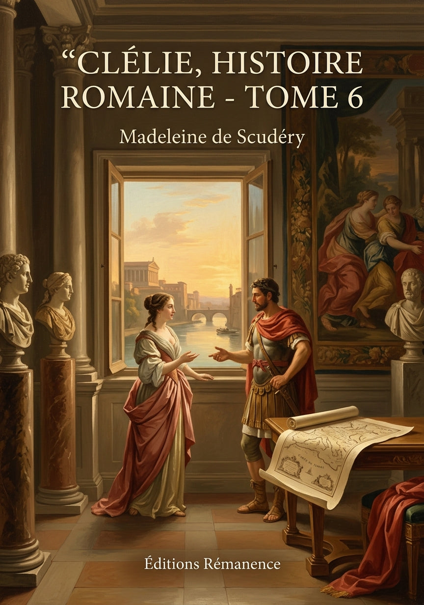 Livre Clélie, histoire romaine - Tome 6 par Madeleine de Scudéry - Couverture - Editions Remanence