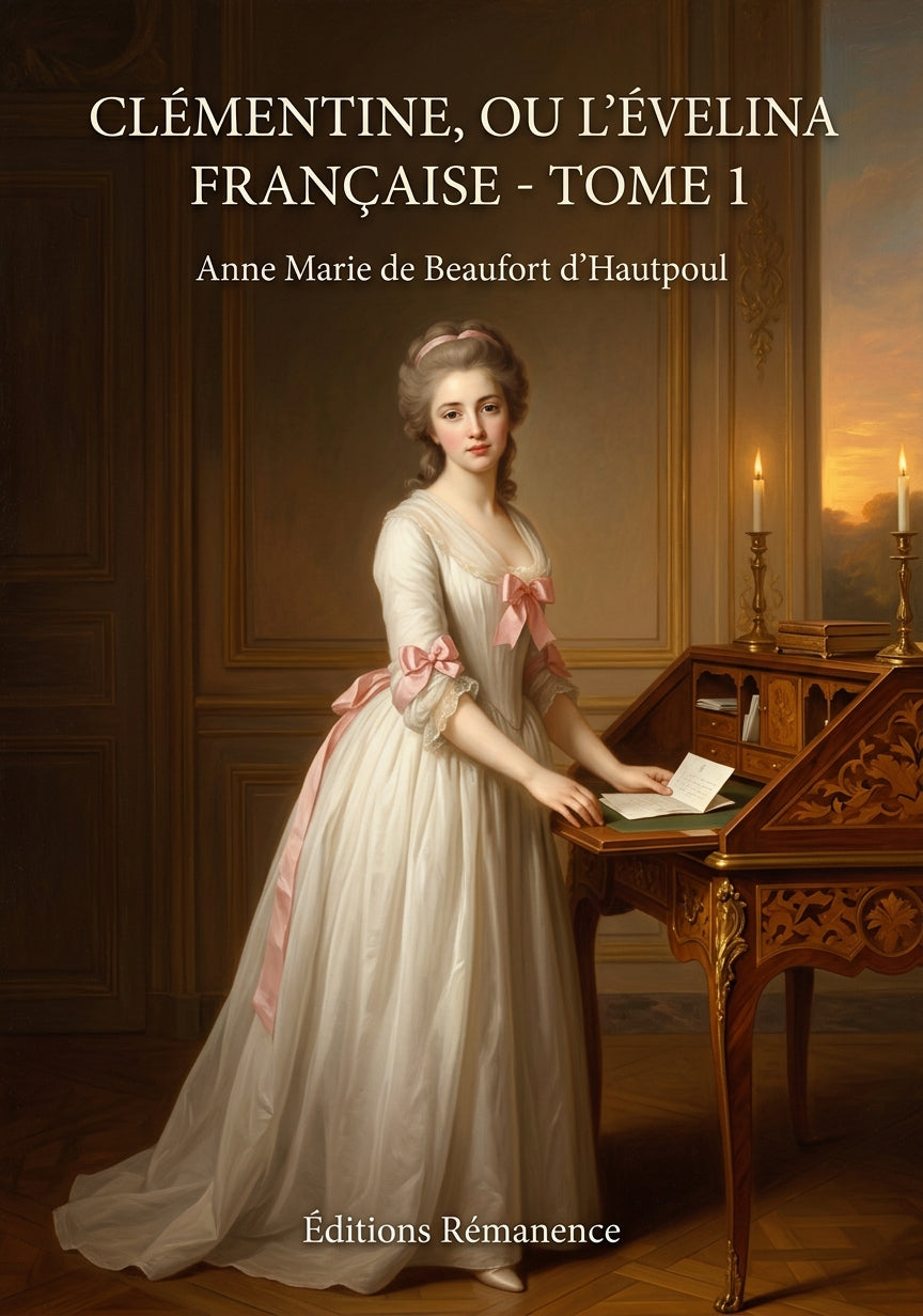 Livre Clémentine, ou L’Évelina française - Tome 1 par Anne Marie de Beaufort d’Hautpoul - Couverture - Editions Remanence
