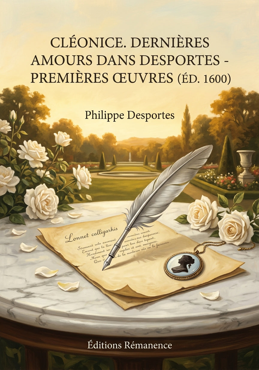 Livre Cléonice. Dernières Amours dans Desportes - Premières œuvres (éd. 1600) par Philippe Desportes - Couverture - Editions Remanence