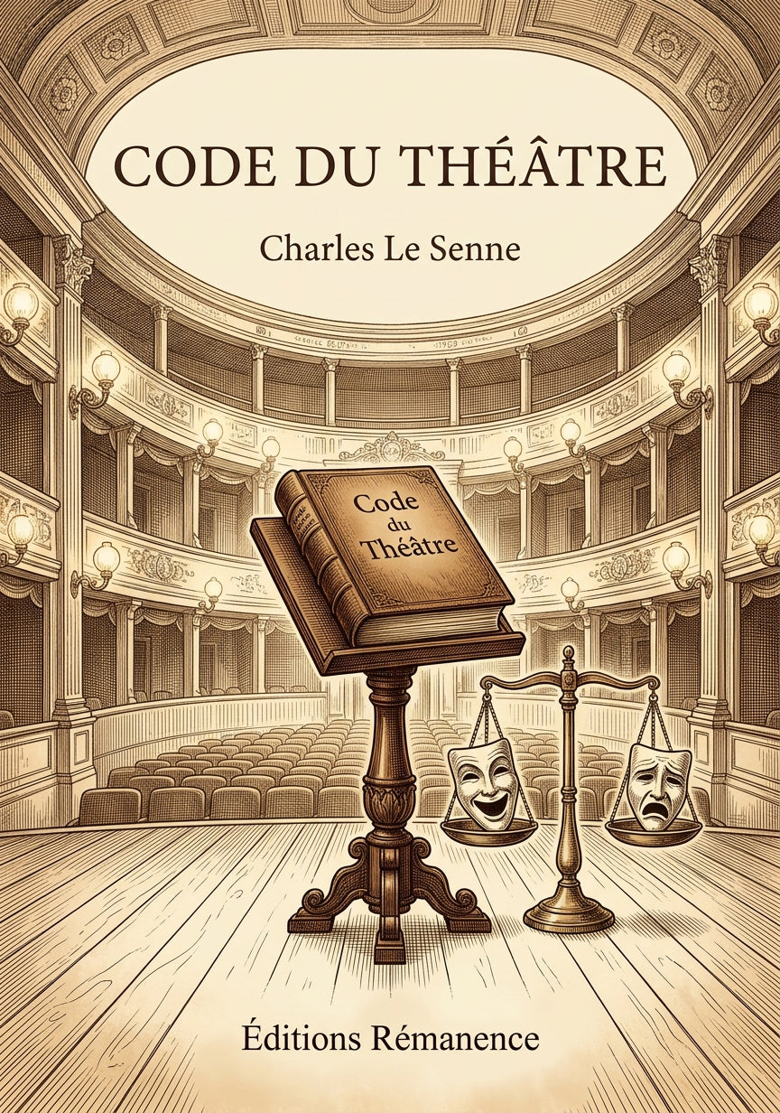 Livre Code du théâtre par Charles Le Senne - Couverture - Editions Remanence