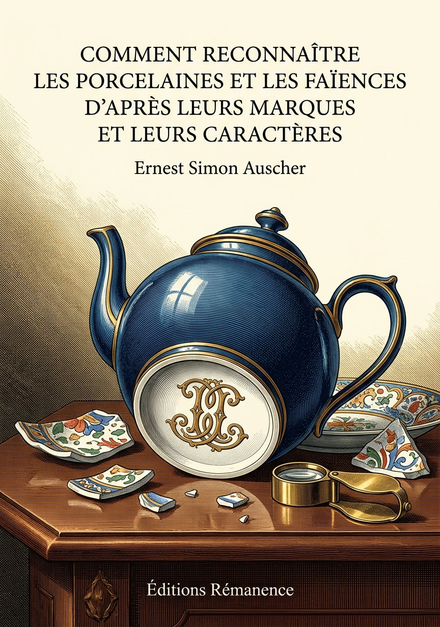 Livre Comment reconnaître les porcelaines et les faïences d’après leurs marques et leurs caractères par Ernest Simon Auscher - Couverture - Editions Remanence