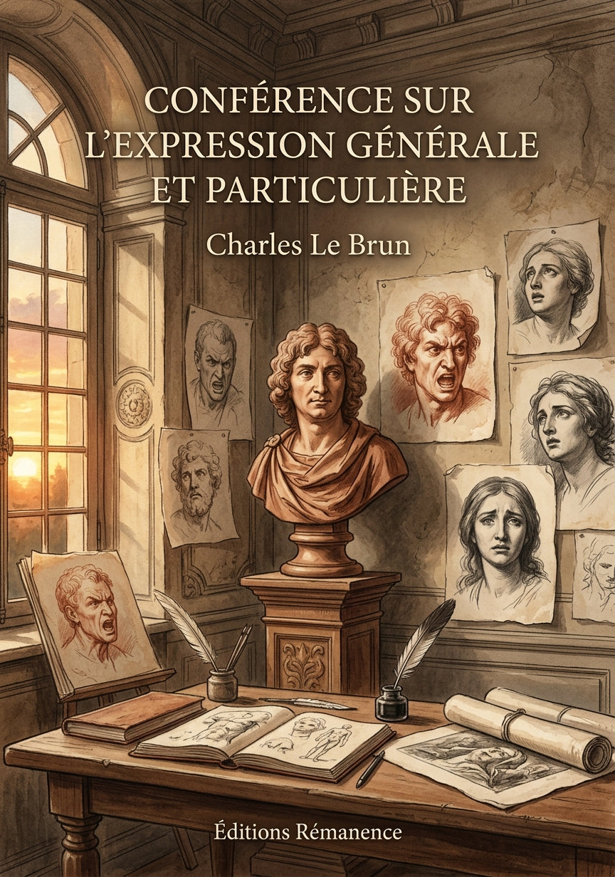 Livre Conférence sur l'expression générale et particulière par Charles Le Brun - Couverture - Editions Remanence