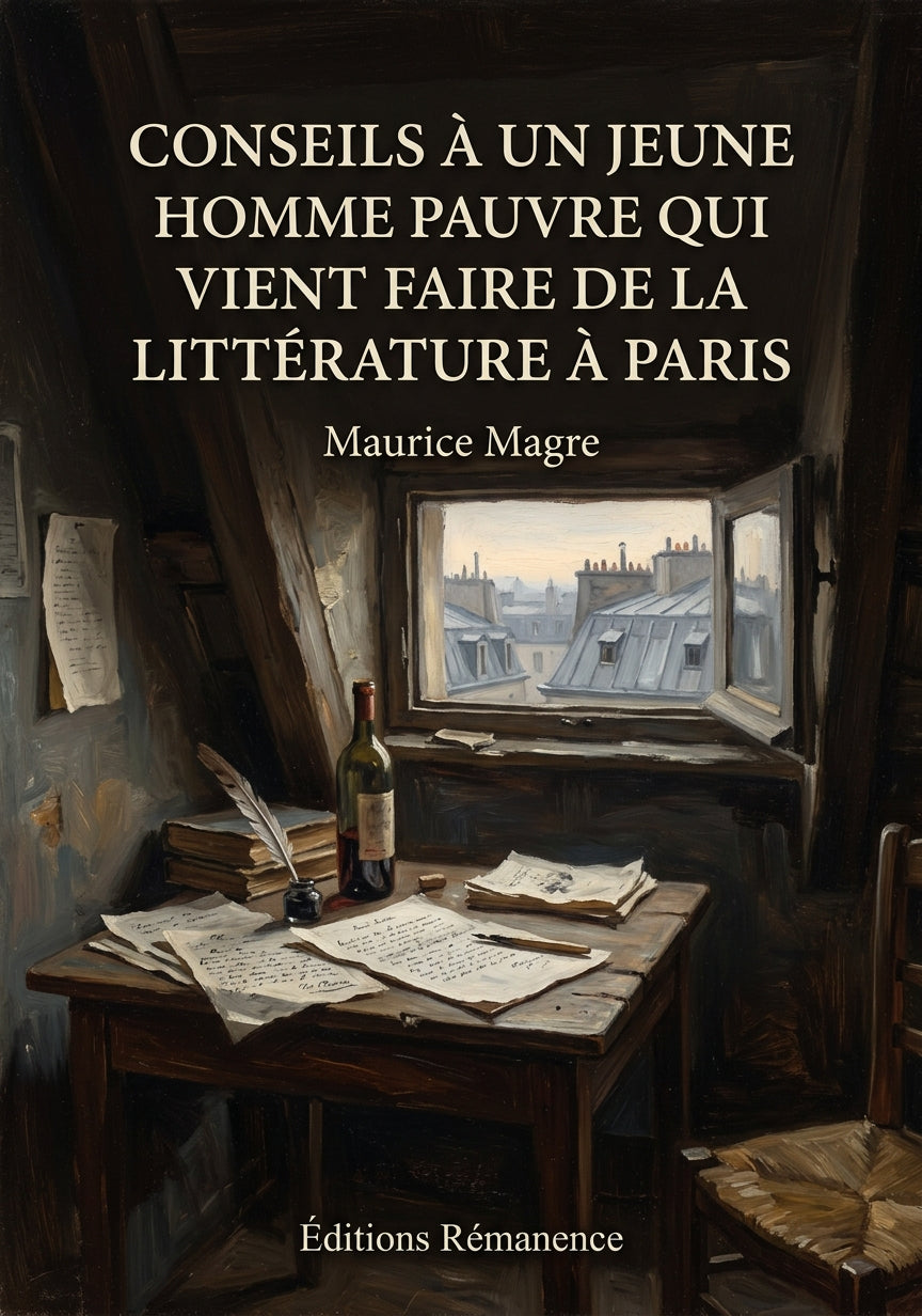 Livre Conseils à un Jeune Homme pauvre qui vient faire de la littérature à Paris par Maurice Magre - Couverture - Editions Remanence