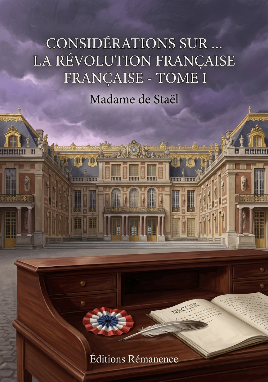 Livre Considérations sur … la Révolution Française - Tome I par Madame de Staël - Couverture - Editions Remanence