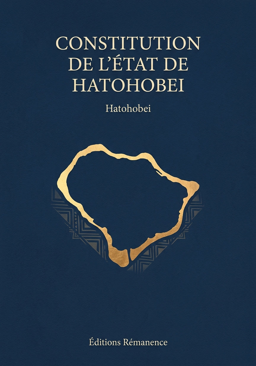 Livre Constitution de l’État de Hatohobei par Hatohobei - Couverture - Editions Remanence