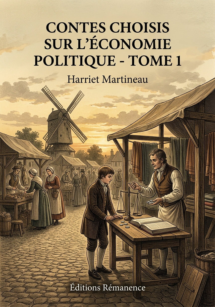 Livre Contes choisis sur l’économie politique - Tome 1 par Harriet Martineau - Couverture - Editions Remanence