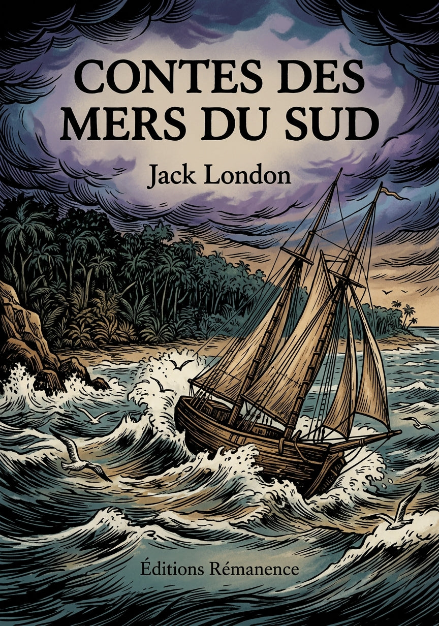 Livre Contes des mers du sud par Jack London - Couverture - Editions Remanence