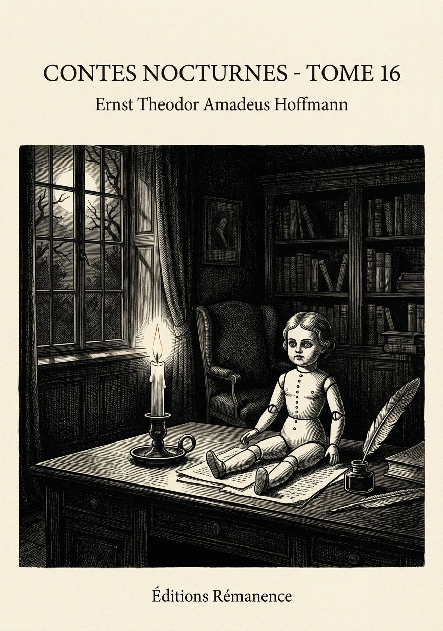 Livre Contes nocturnes - Tome 16 par Ernst Theodor Amadeus Hoffmann - Couverture - Editions Remanence