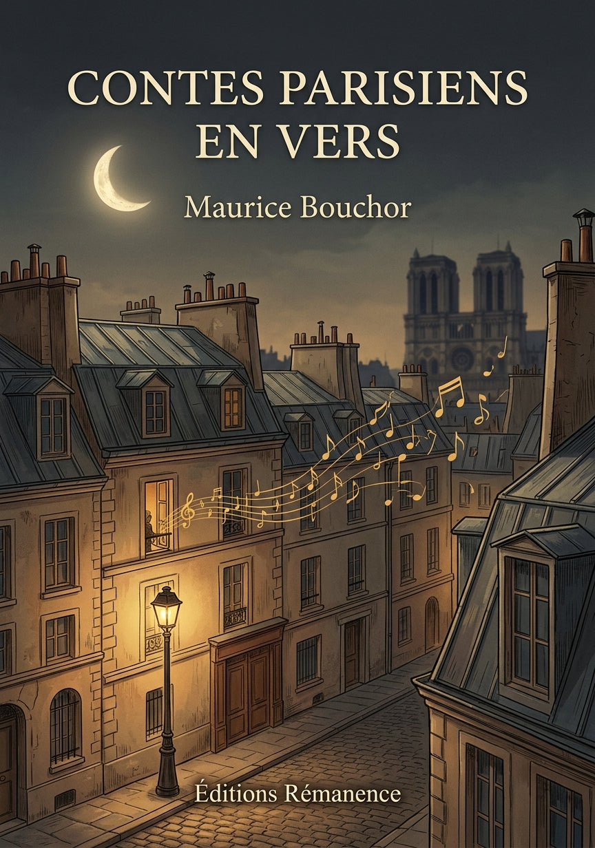 Livre Contes parisiens en vers par Maurice Bouchor - Couverture - Editions Remanence