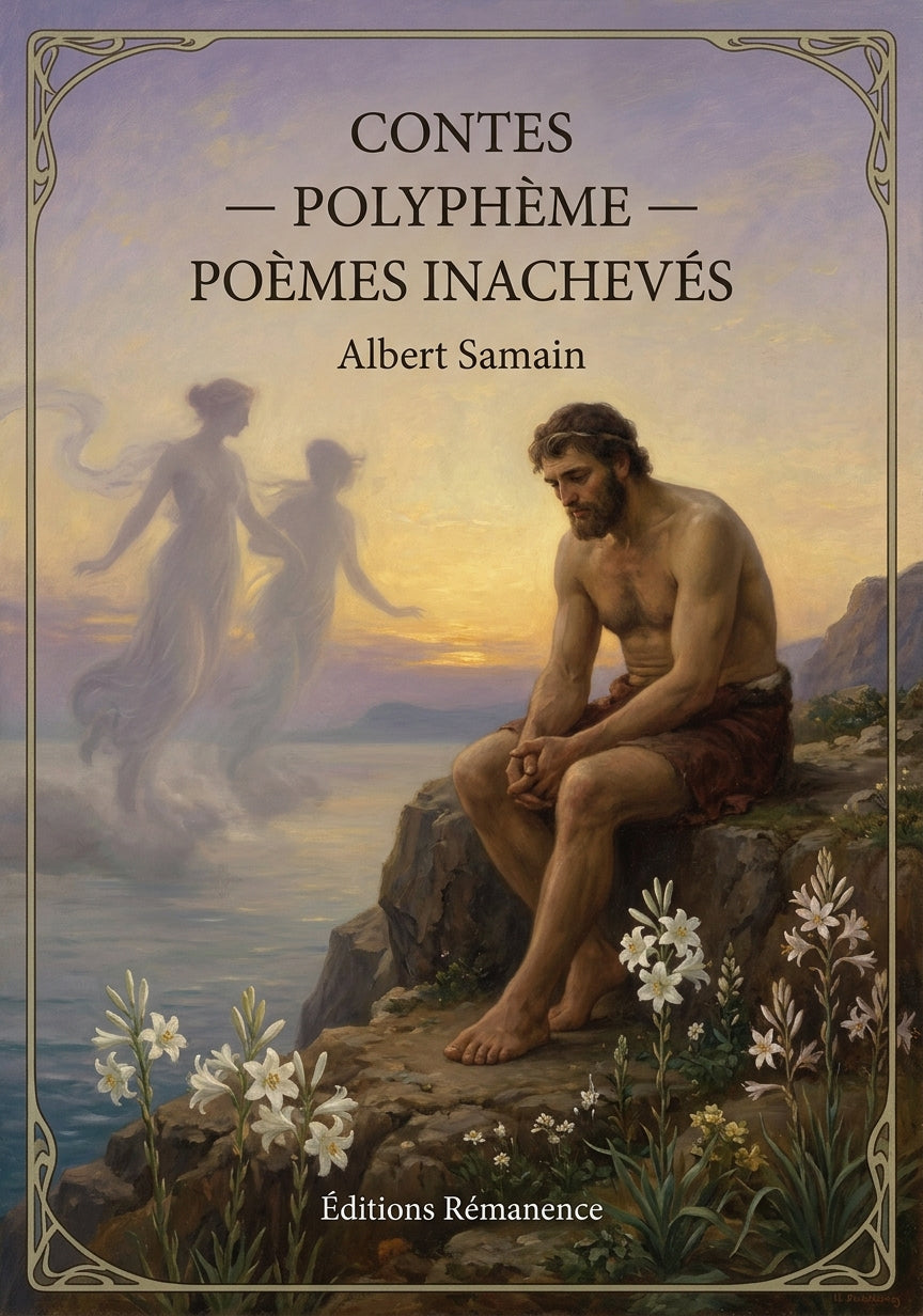 Livre Contes — Polyphème — Poèmes inachevés par Albert Samain - Couverture - Editions Remanence