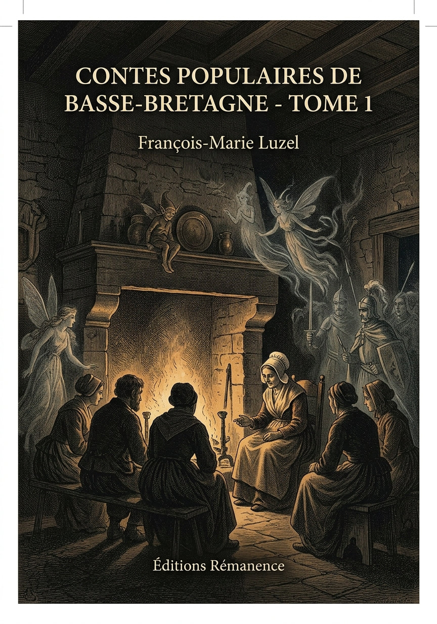 Livre Contes populaires de Basse-Bretagne - Tome 1 par François-Marie Luzel - Couverture - Editions Remanence
