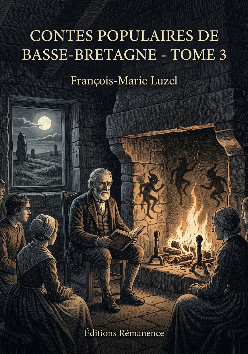 Livre Contes populaires de Basse-Bretagne - Tome 3 par François-Marie Luzel - Couverture - Editions Remanence
