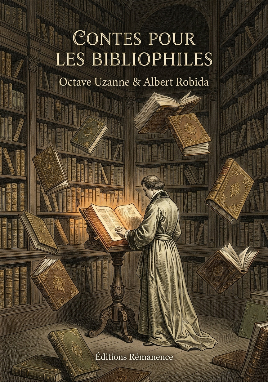 Livre Contes pour les bibliophiles par Octave Uzanne & Albert Robida - Couverture - Editions Remanence