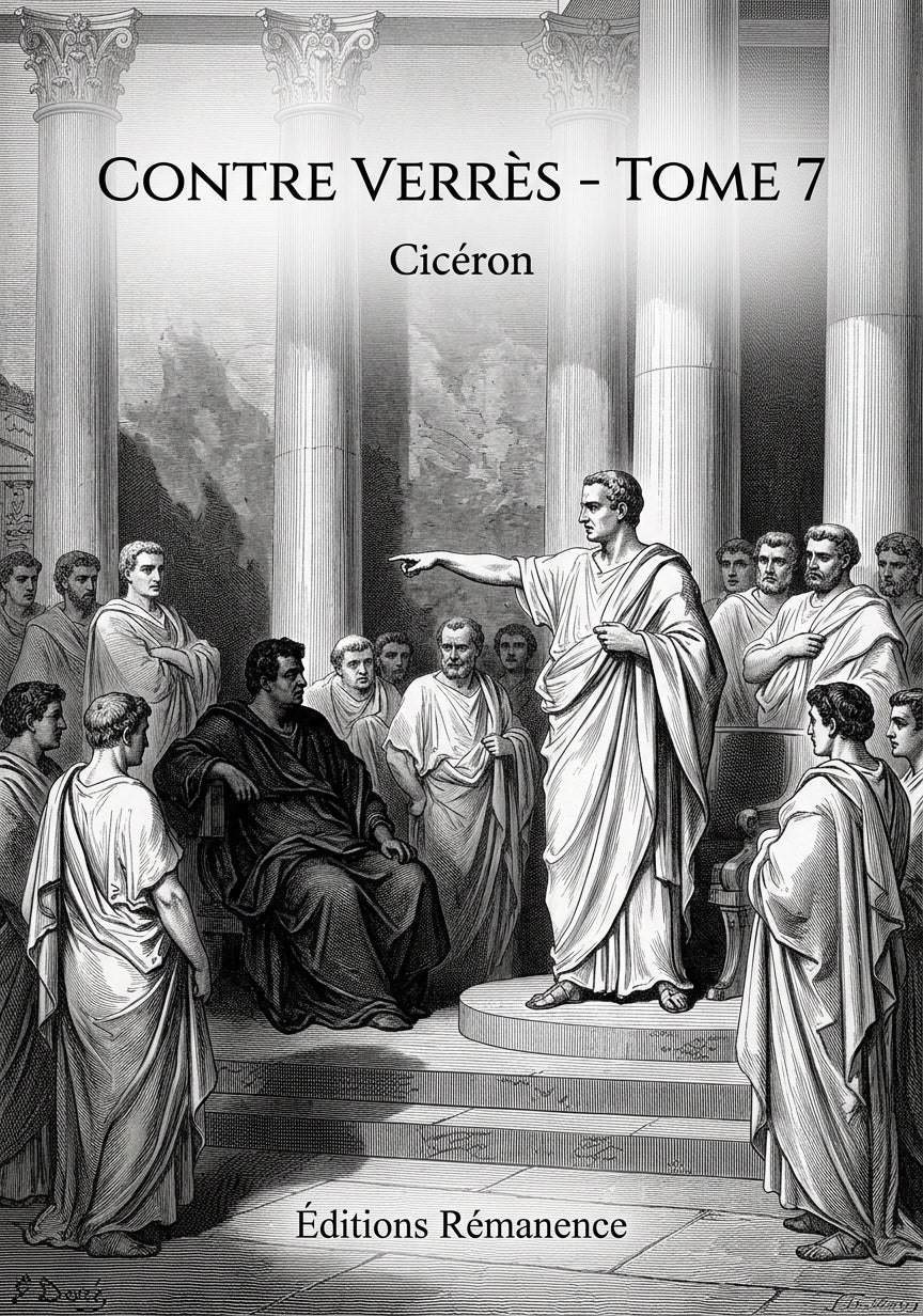 Livre Contre Verrès - Tome 7 par Cicéron - Couverture - Editions Remanence
