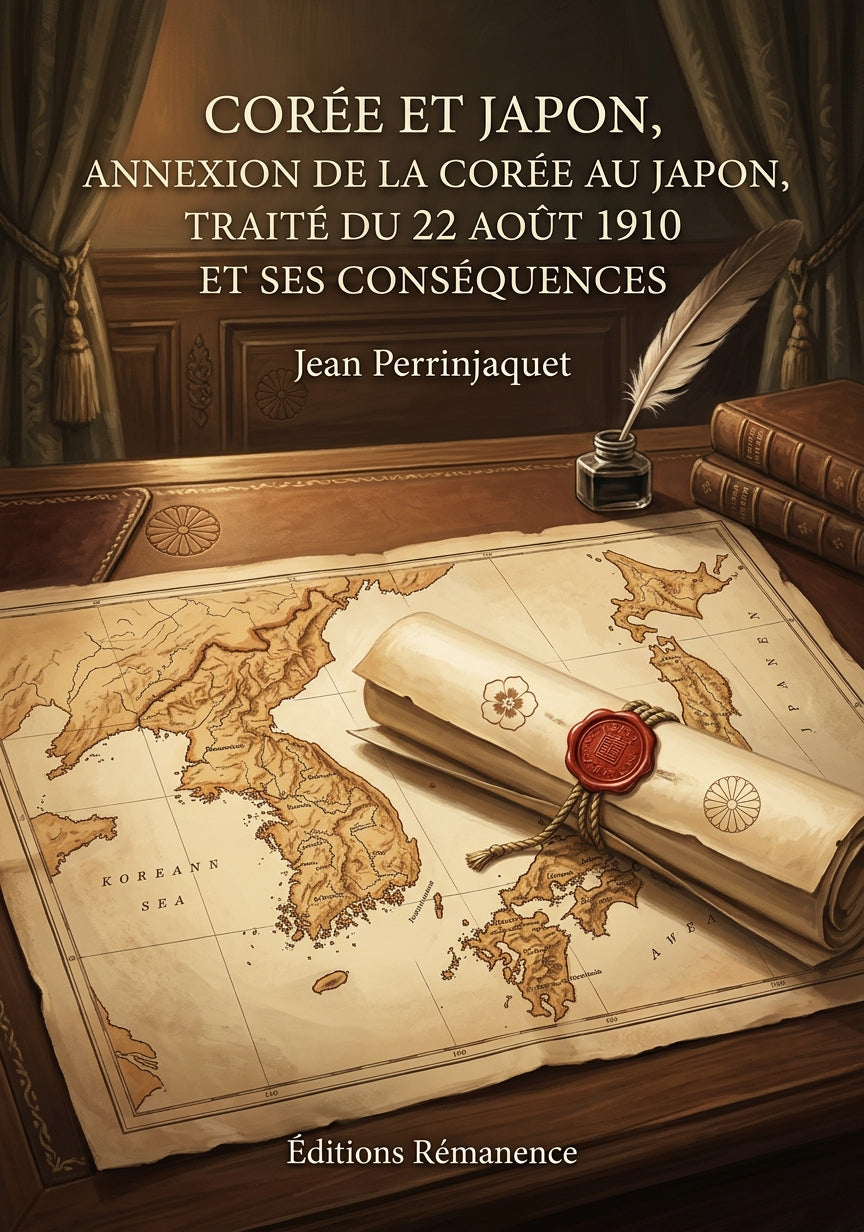 Livre Corée et Japon, annexion de la Corée au Japon, traité du 22 août 1910 et ses conséquences par Jean Perrinjaquet - Couverture - Editions Remanence
