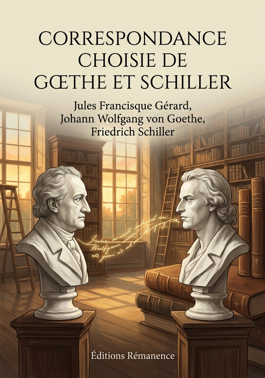 Livre Correspondance choisie de Gœthe et Schiller par Jules Francisque Gérard, Johann Wolfgang von Goethe, Friedrich Schiller - Couverture - Editions Remanence
