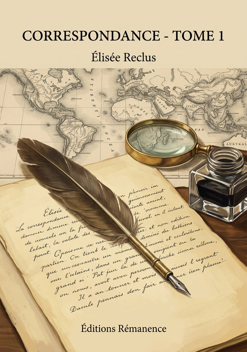 Livre Correspondance - Tome 1 par Élisée Reclus - Couverture - Editions Remanence