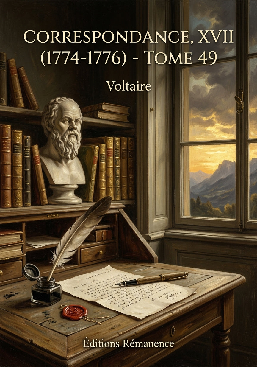 Livre Correspondance, XVII (1774-1776) - Tome 49 par Voltaire - Couverture - Editions Remanence