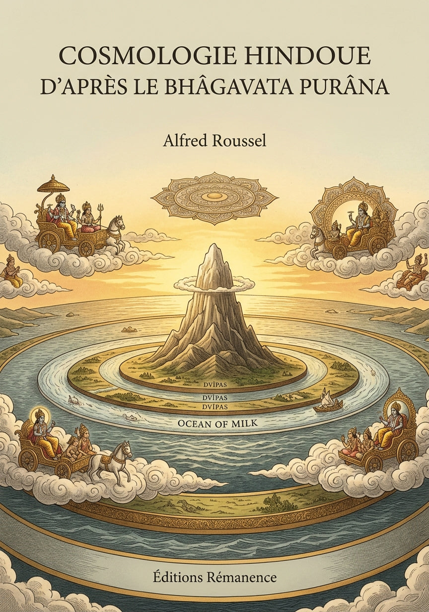 Livre Cosmologie hindoue d’après le Bhâgavata purâna par Alfred Roussel - Couverture - Editions Remanence