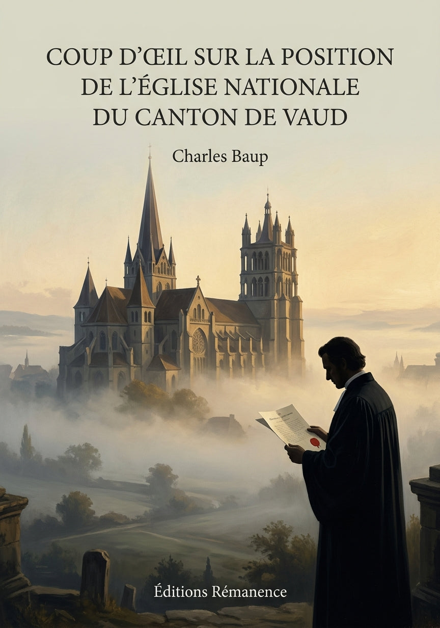 Livre Coup d’œil sur la position de l’église nationale du canton de Vaud par Charles Baup - Couverture - Editions Remanence