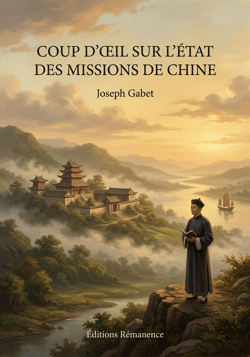 Livre Coup d’œil sur l’état des missions de Chine par Joseph Gabet - Couverture - Editions Remanence