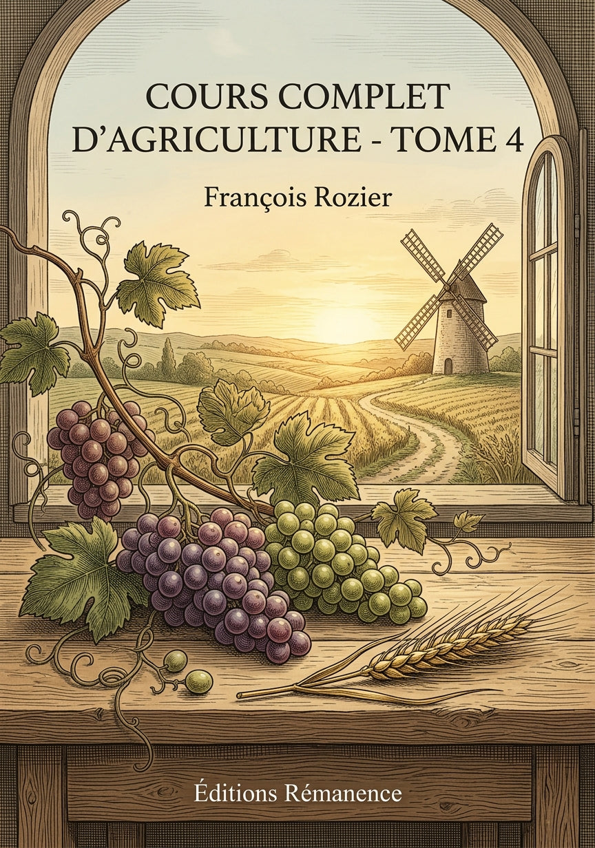 Livre Cours complet d’agriculture - Tome 4 par François Rozier - Couverture - Editions Remanence