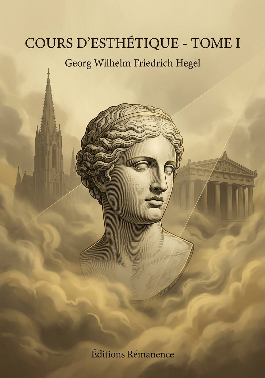 Livre Cours d'Esthétique - Tome I par Georg Wilhelm Friedrich Hegel - Couverture - Editions Remanence