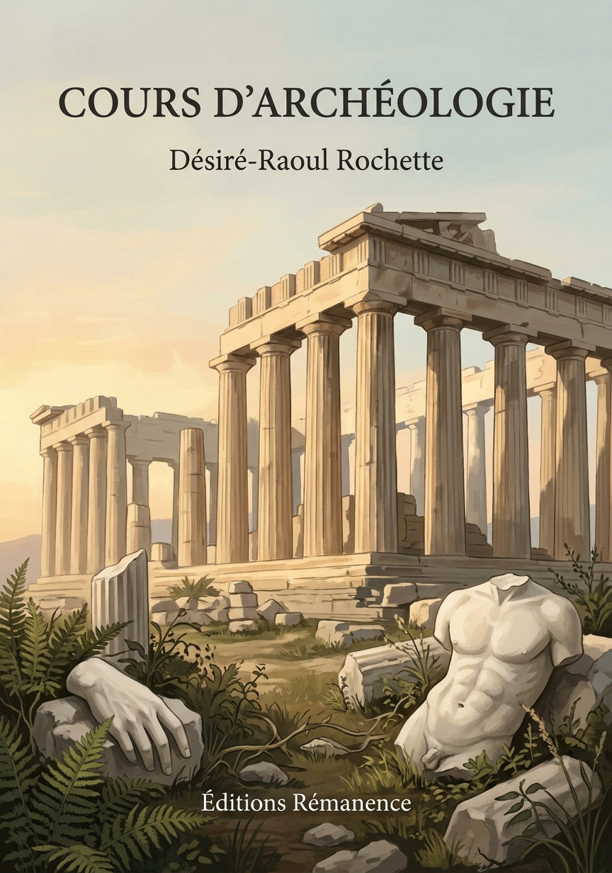 Livre Cours d’archéologie par Désiré-Raoul Rochette - Couverture - Editions Remanence