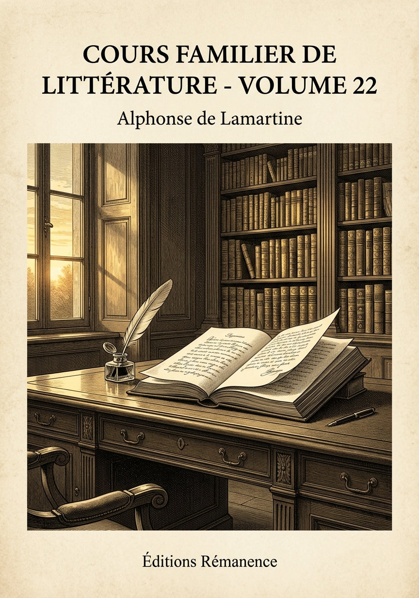 Cours familier de Littérature - Volume 22 - Alphonse de Lamartine (Couverture)