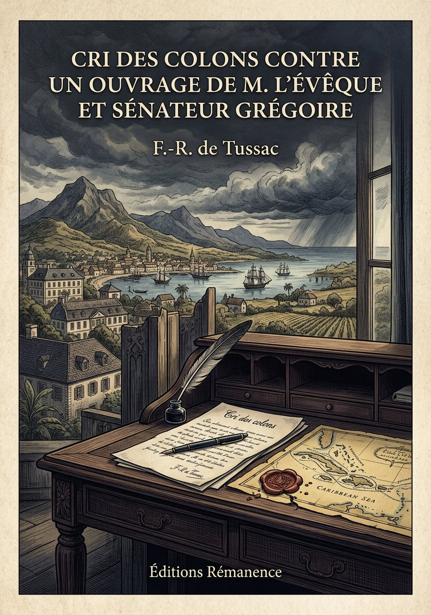 Cri des colons contre un ouvrage de M. l'évêque et sénateur Grégoire - F.-R. de Tussac (Couverture)
