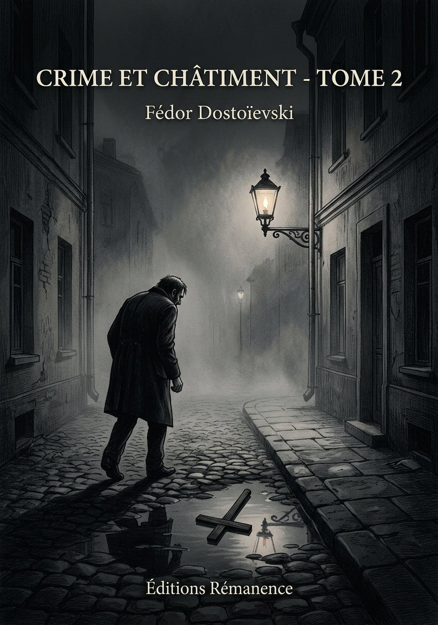 Livre Crime et Châtiment - Tome 2 par Fédor Dostoïevski - Couverture - Editions Remanence