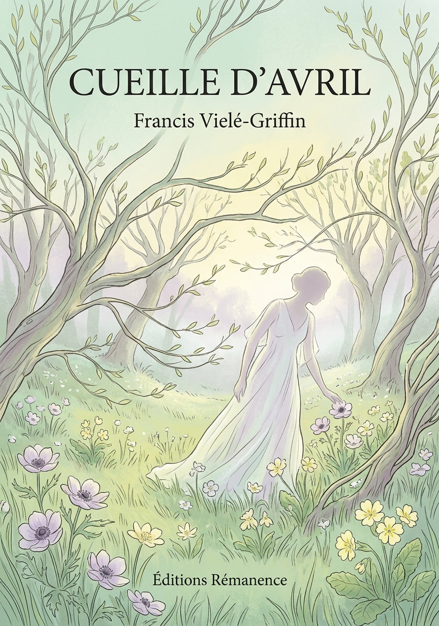 Livre Cueille d’avril par Francis Vielé-Griffin - Couverture - Editions Remanence