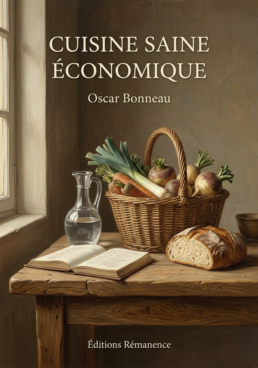 Livre Cuisine saine économique par Oscar Bonneau - Couverture - Editions Remanence