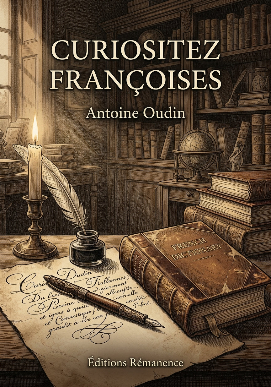 Livre Curiositez françoises par Antoine Oudin - Couverture - Editions Remanence