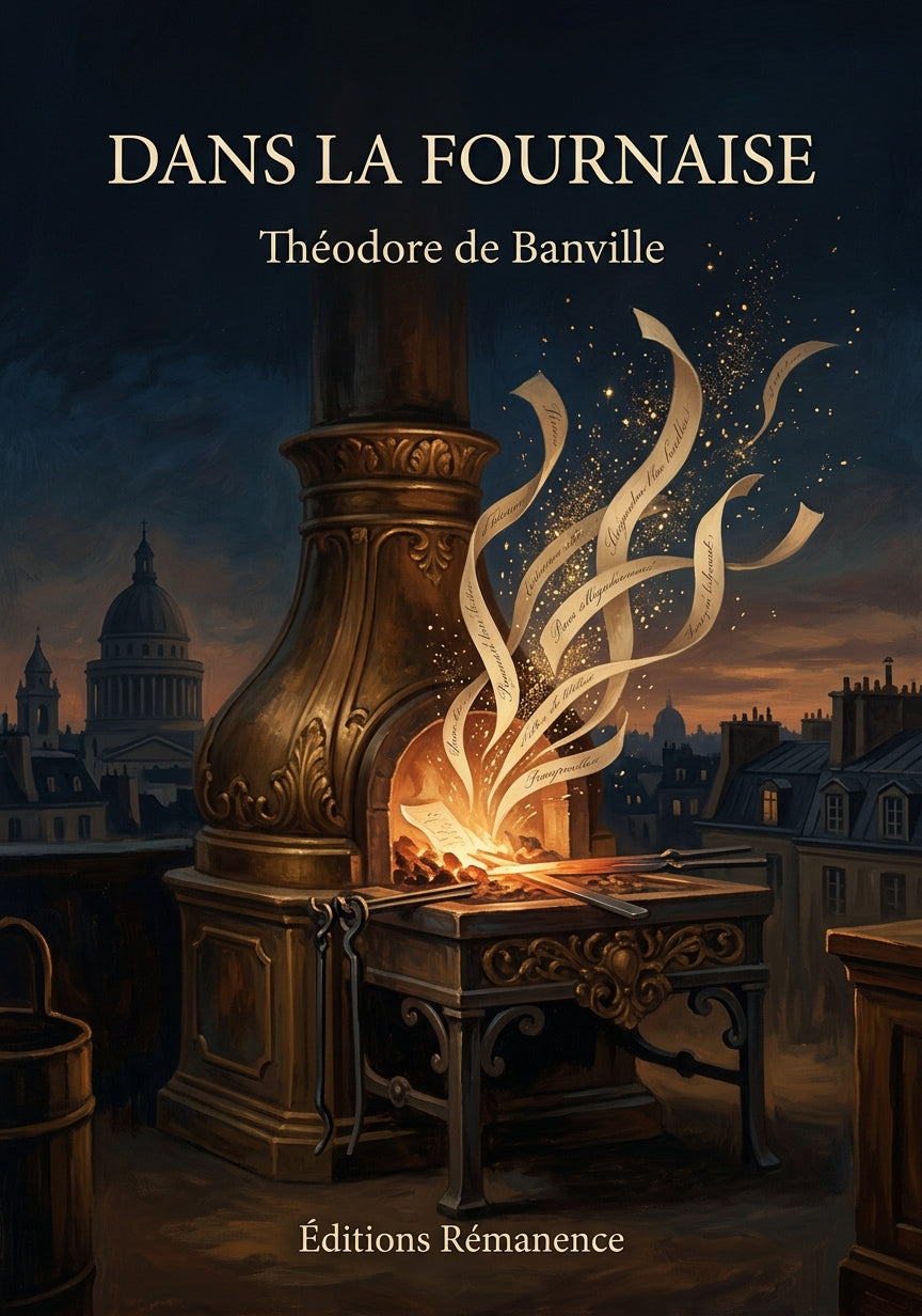 Livre Dans la fournaise par Théodore de Banville - Couverture - Editions Remanence