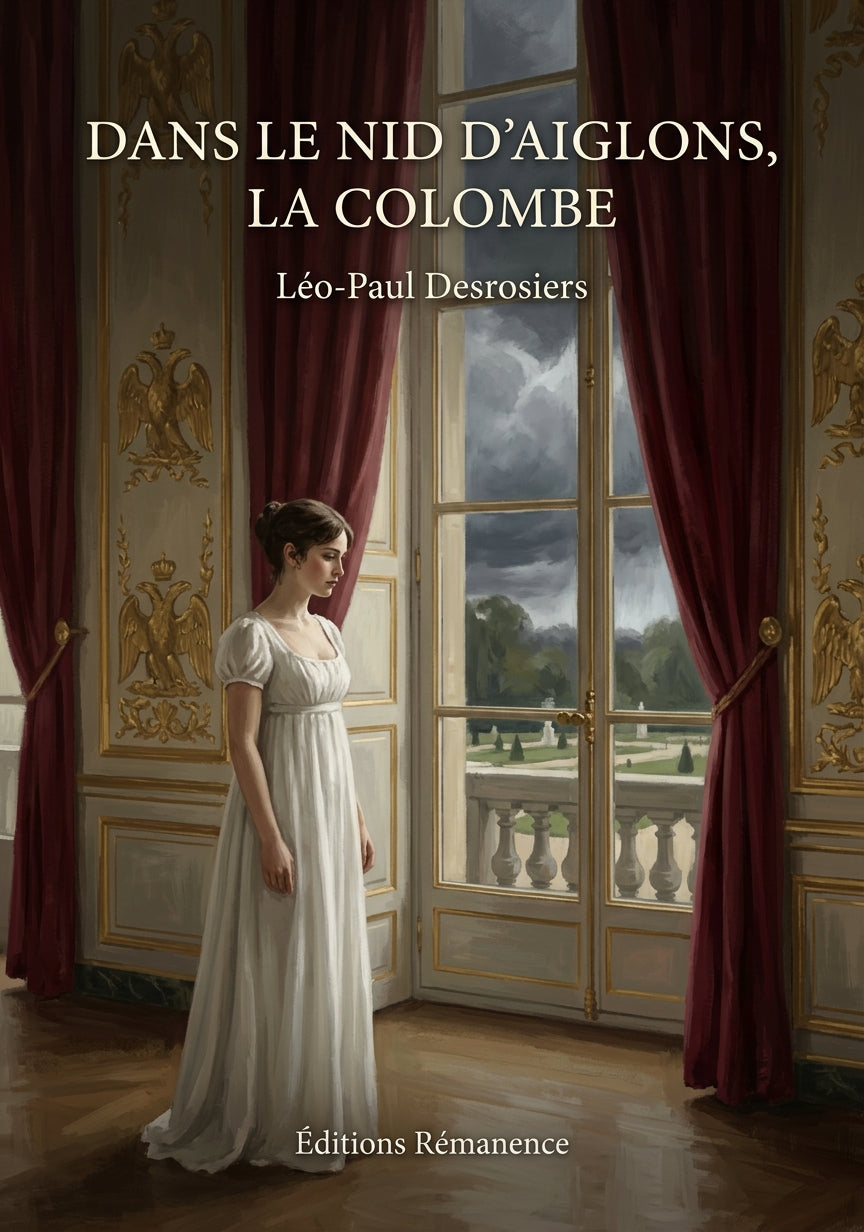 Livre Dans le nid d’aiglons, la colombe par Léo-Paul Desrosiers - Couverture - Editions Remanence