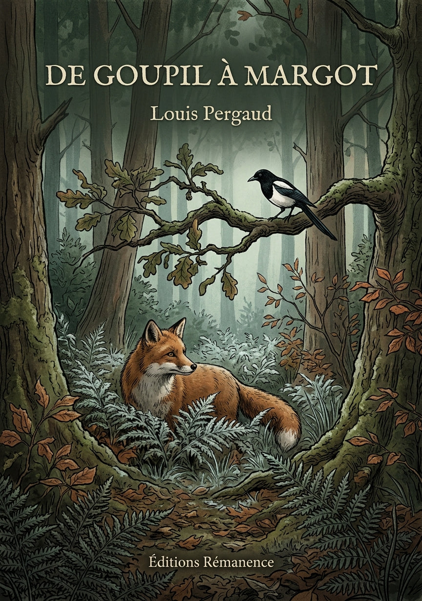 Livre De Goupil à Margot par Louis Pergaud - Couverture - Editions Remanence