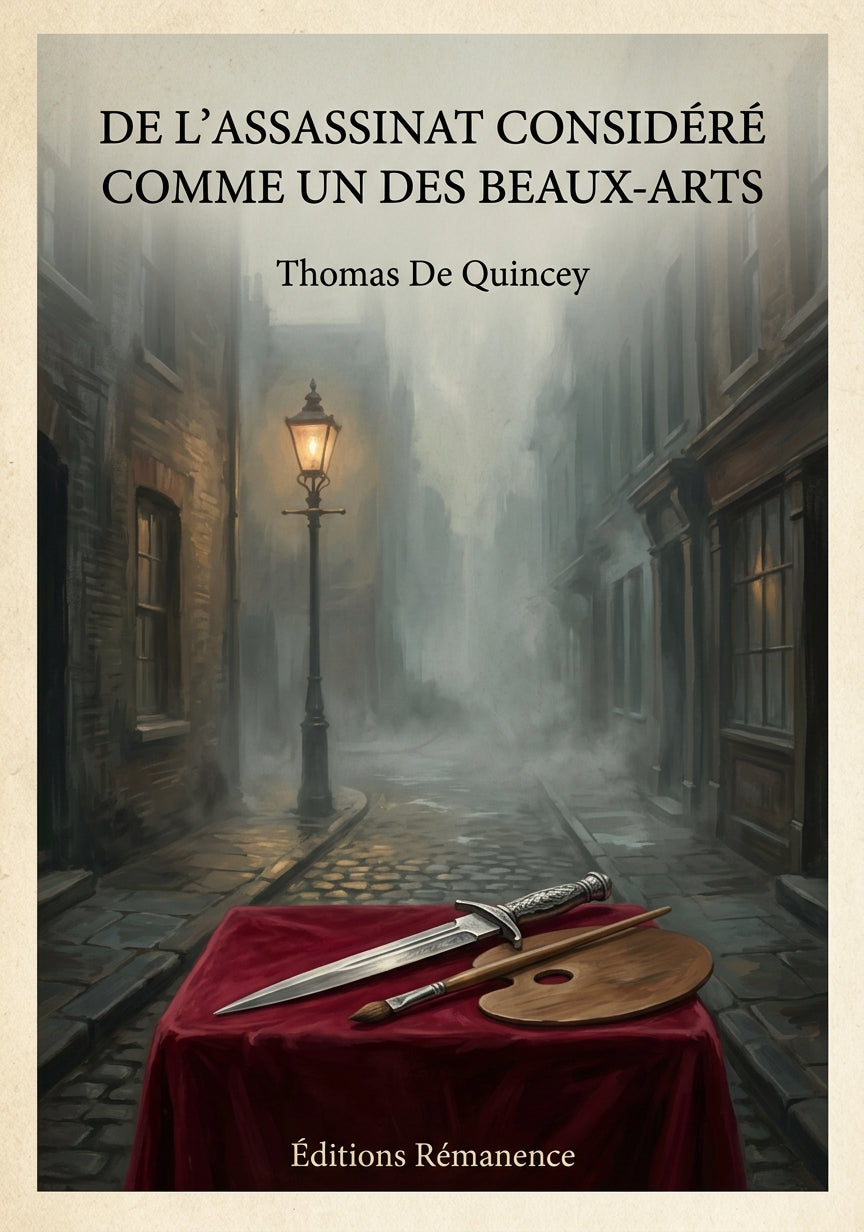 De l'assassinat considéré comme un des Beaux-Arts - Thomas De Quincey (Couverture)