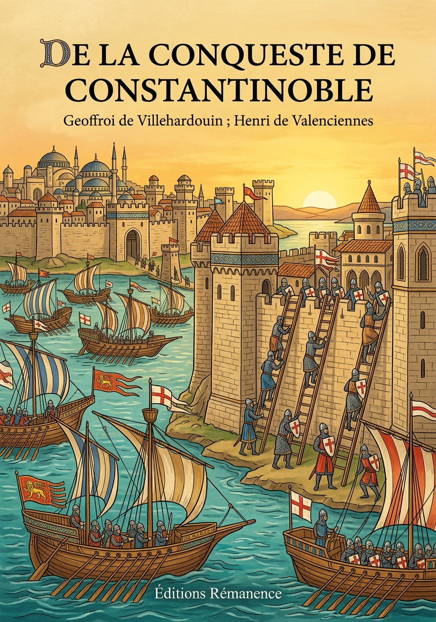 Livre De la conqueste de Constantinoble par Geoffroi de Villehardouin ; Henri de Valenciennes - Couverture - Editions Remanence