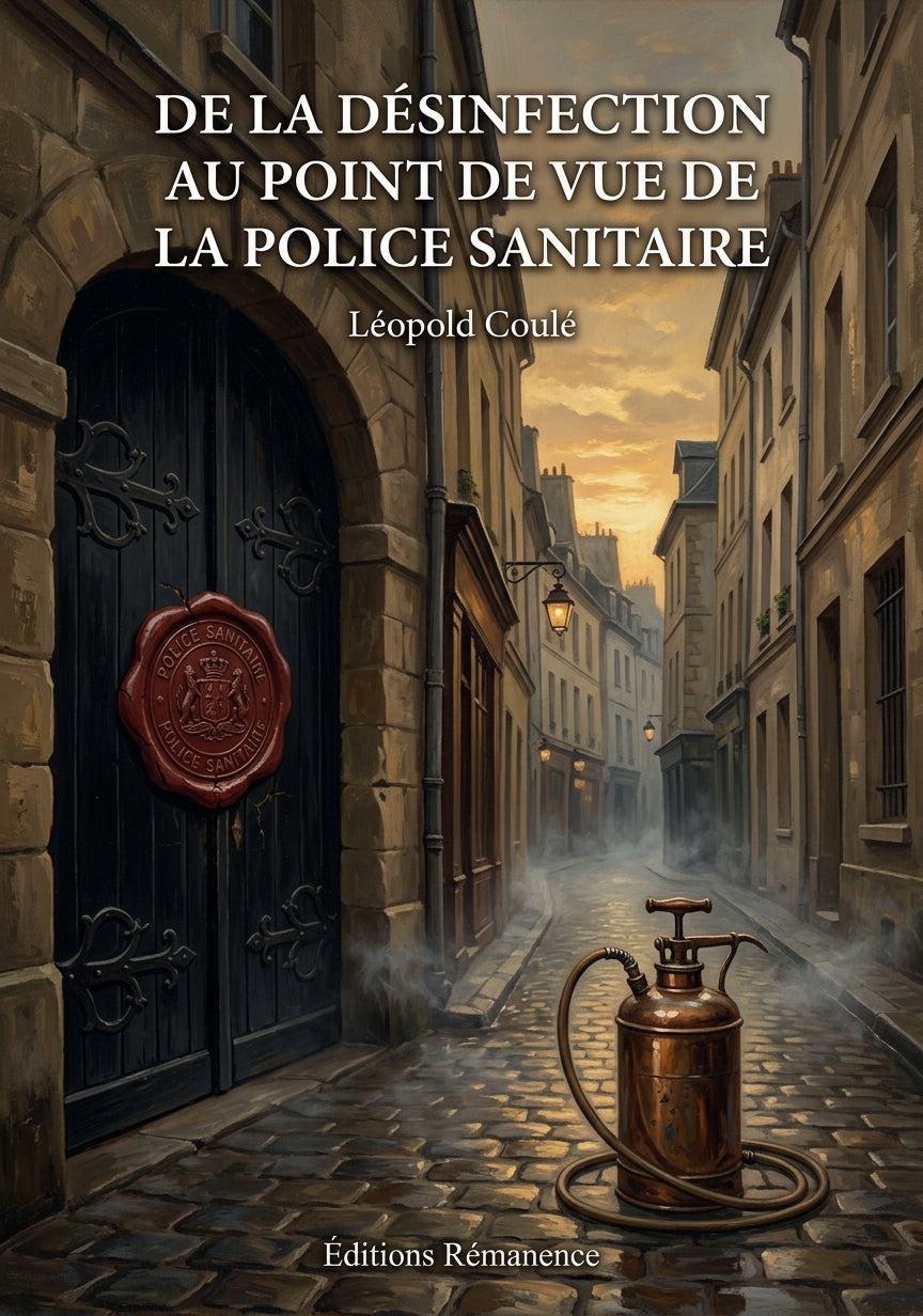 Livre De la désinfection au point de vue de la police sanitaire par Léopold Coulé - Couverture - Editions Remanence