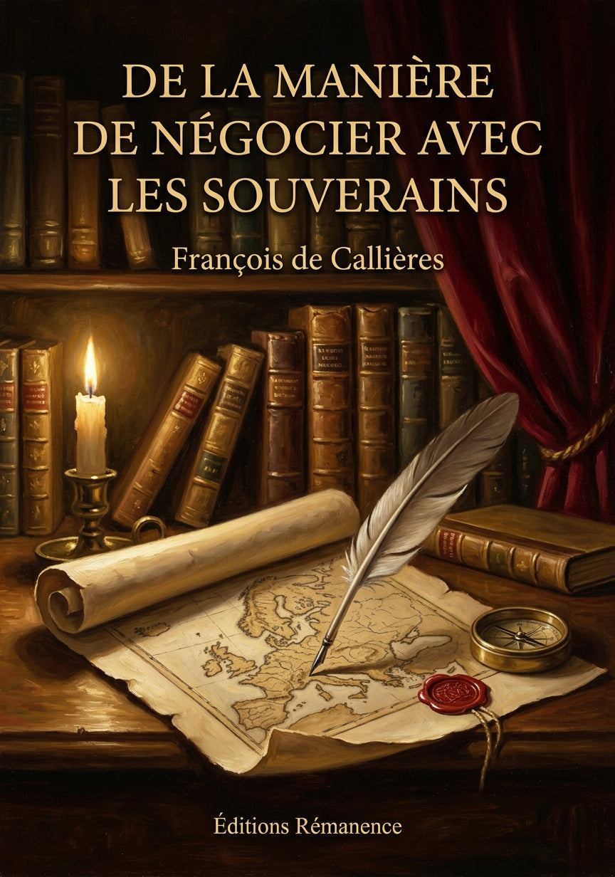 Livre De la manière de négocier avec les souverains par François de Callières - Couverture - Editions Remanence