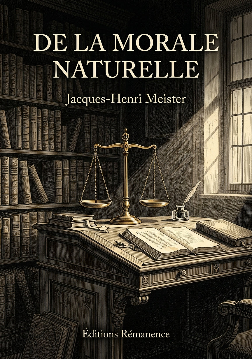 Livre De la morale naturelle par Jacques-Henri Meister - Couverture - Editions Remanence