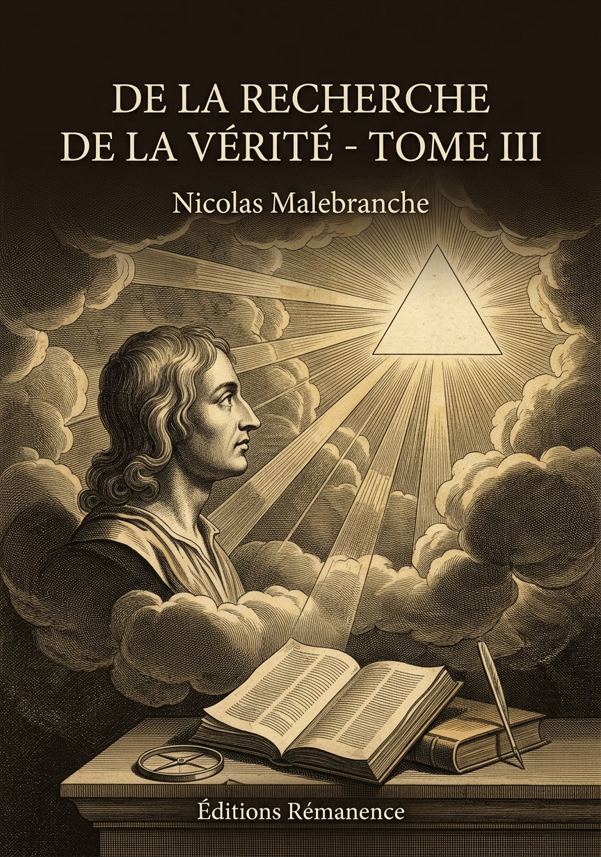 Livre De la recherche de la vérité - Tome III par Nicolas Malebranche - Couverture - Editions Remanence