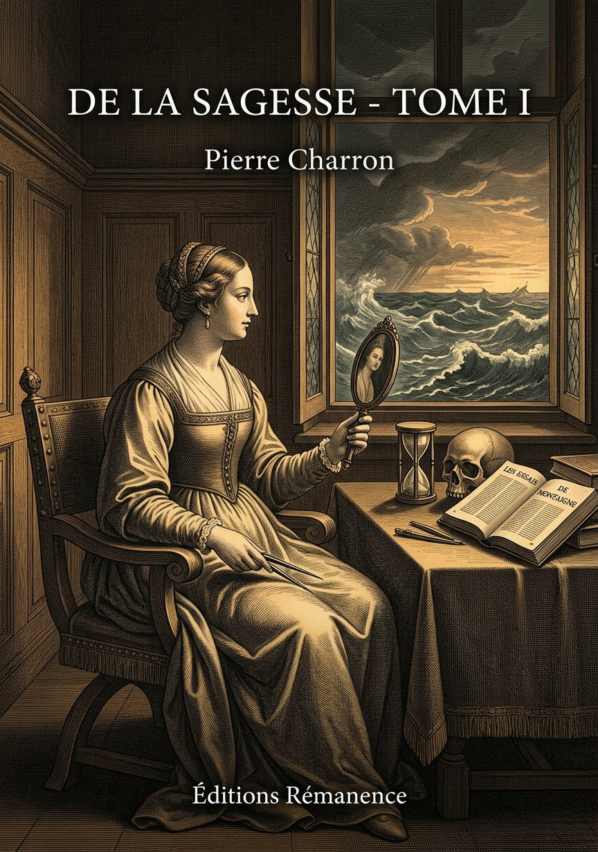 Livre De la sagesse - Tome I par Pierre Charron - Couverture - Editions Remanence